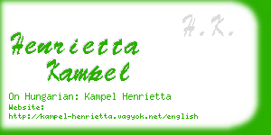 henrietta kampel business card